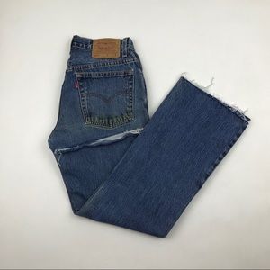 Vintage Levi’s High Waist Butt Rip Raw Hem Jeans